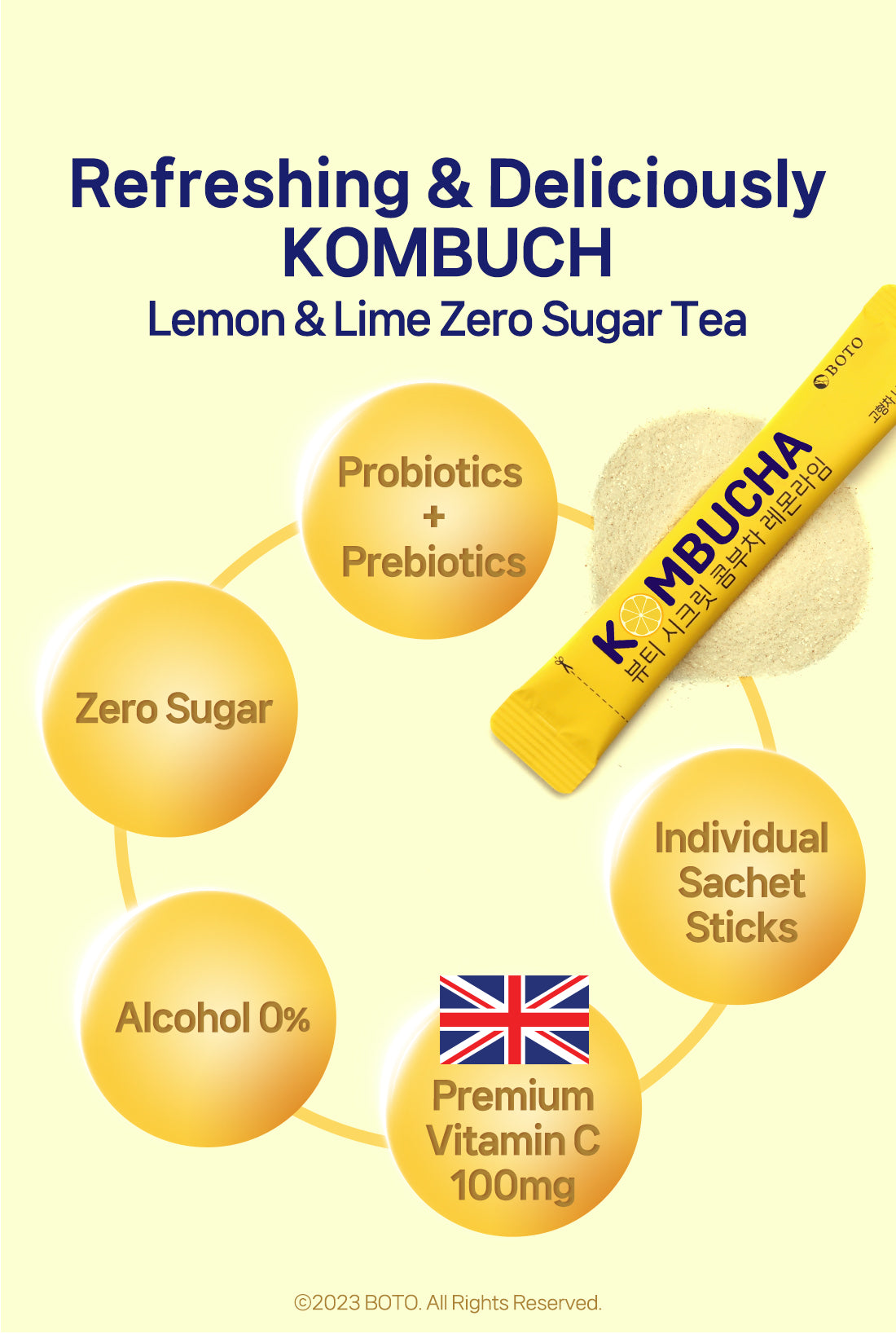 Beauty Secret Kombucha whit Lemon&Lime Flavor 5g x 30p
