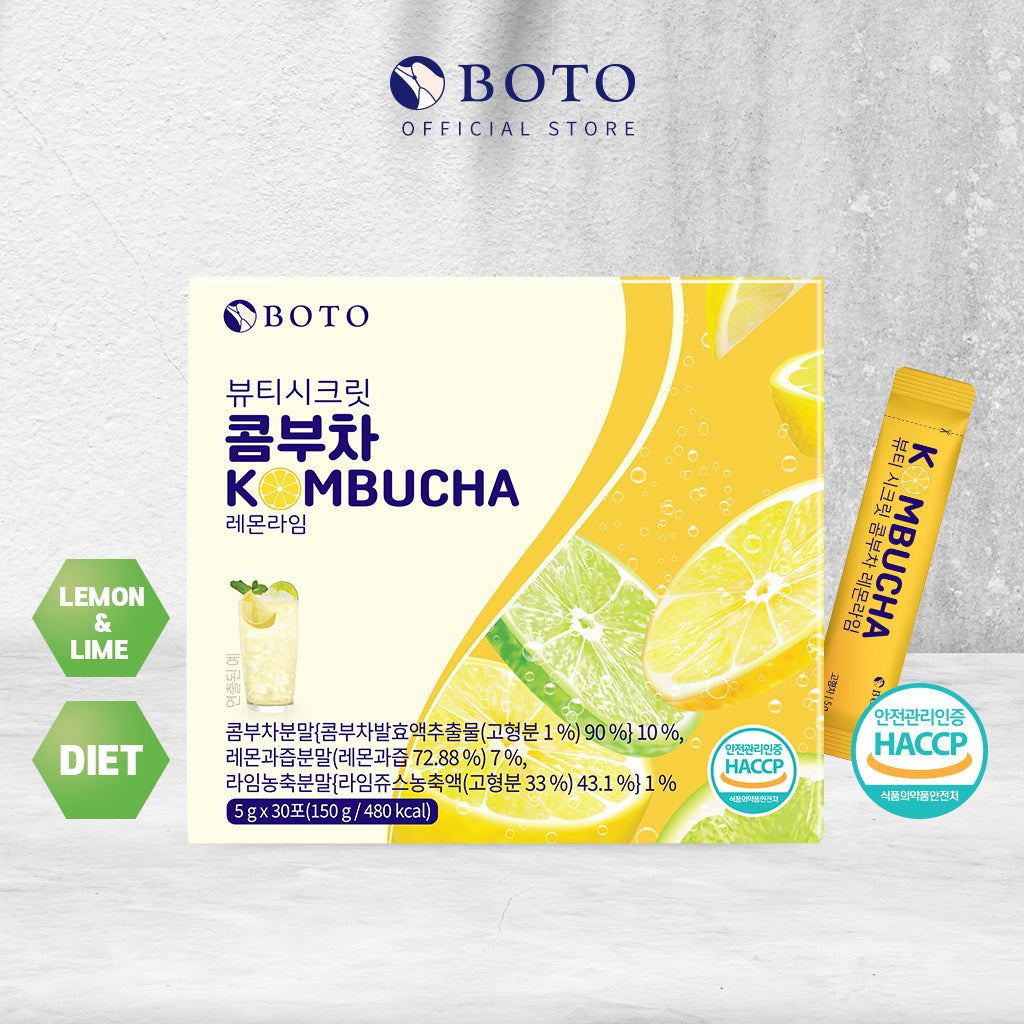 Kombucha Beauty Secret vị chanh và chanh xanh 5g x 30p