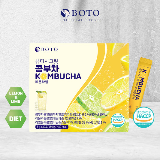 Kombucha Beauty Secret vị chanh và chanh xanh 5g x 30p