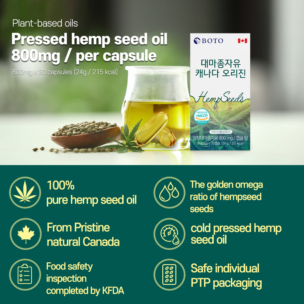 Hemp Seed Oil Canada Origin 800m30c