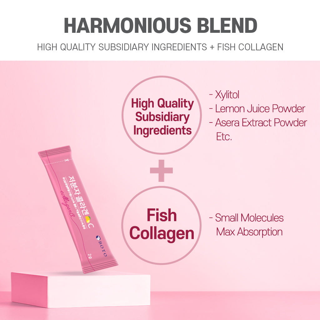 Lemon Flavour Low Molecular Collagen C [2g x 90 powder sticks]