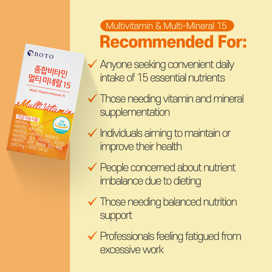 Multi Vitamin Mineral 15 600m90c (3 months)