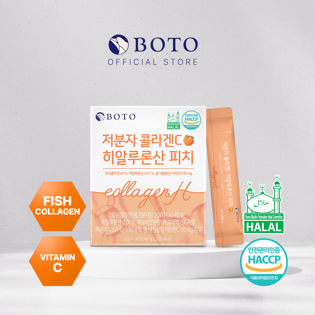 Hương đào Collagen C phân tử thấp Hyaluronic Acid [2g x 30 thanh bột]