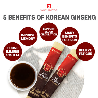 6 years Korea Red Ginseng Sticks  [10ml x 30 sticks]